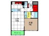 ＧＬＡＳＨＡＵＳ 1LDKの間取り