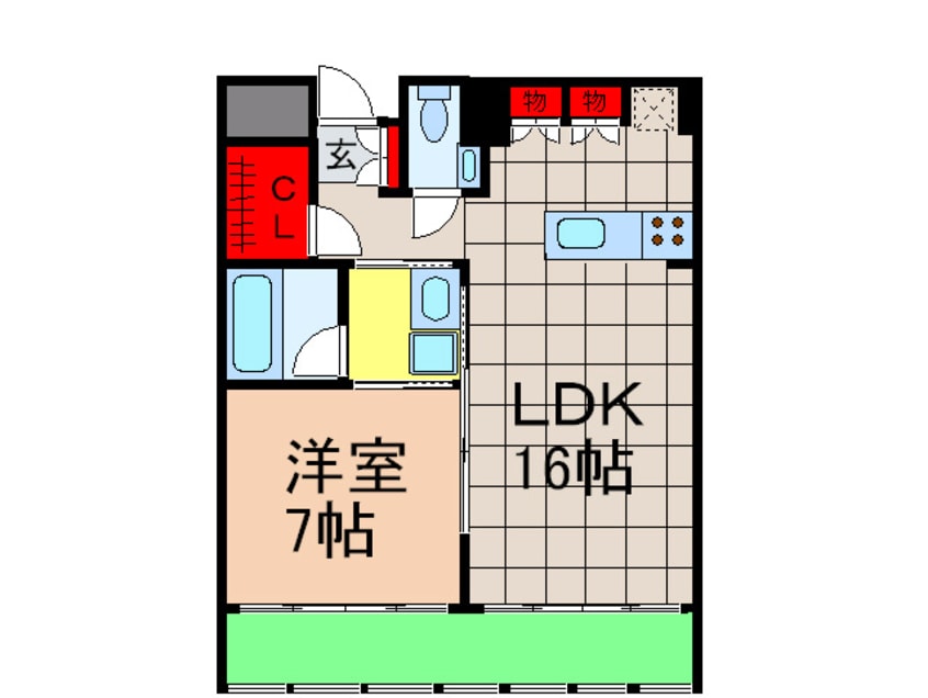 間取図 ＧＬＡＳＨＡＵＳ