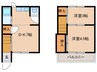 東垂水2丁目貸家 2DKの間取り