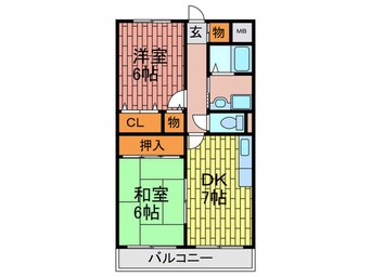 間取図 アモ－ル永田