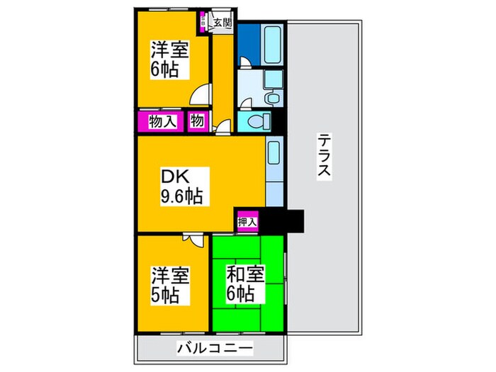 間取り図 白鷺ビュ－ハイツ(510)