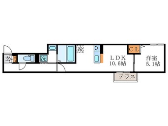 間取図 Ｄ－ＲＯＯＭ桂川