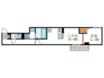 間取図 Ｄ－ＲＯＯＭ桂川