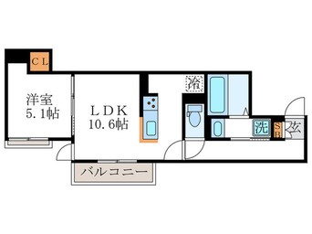 間取図 Ｄ－ＲＯＯＭ桂川