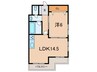 グレ－ス青葉 1LDKの間取り
