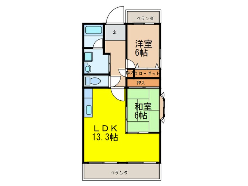 間取図 グレ－シアス豊中