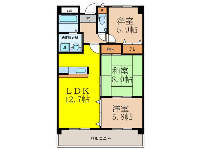 間取図 クオリティ五月ヶ丘