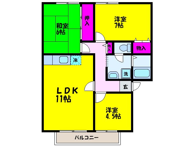 間取り図 サンガーデン日根野Ｃ棟