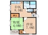 沢町ハイツ 2DKの間取り