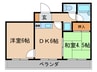 甲子園町アーバンリズ 2DKの間取り