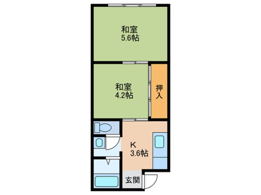 間取図 駒川マンション