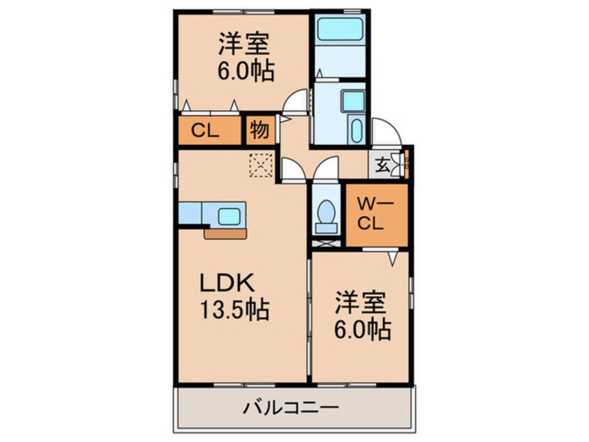 間取図 シティパル祝園