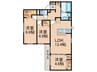 ﾀﾞｲﾔﾓﾝﾄﾞﾌｼﾞ天王寺東　ｺﾞｰﾙﾄﾞ 3LDKの間取り
