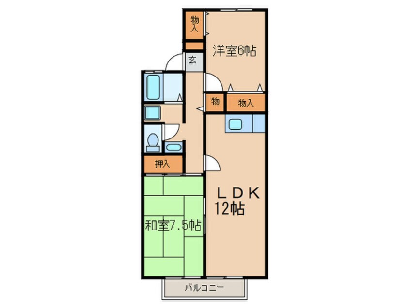 間取図 セジュール若林