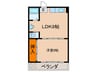 ヴィラ白川山手 1LDKの間取り