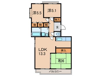 間取図 カサソレア－ド