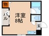 セザール京洛 1Rの間取り