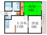 サンホワイト葛野 2LDKの間取り