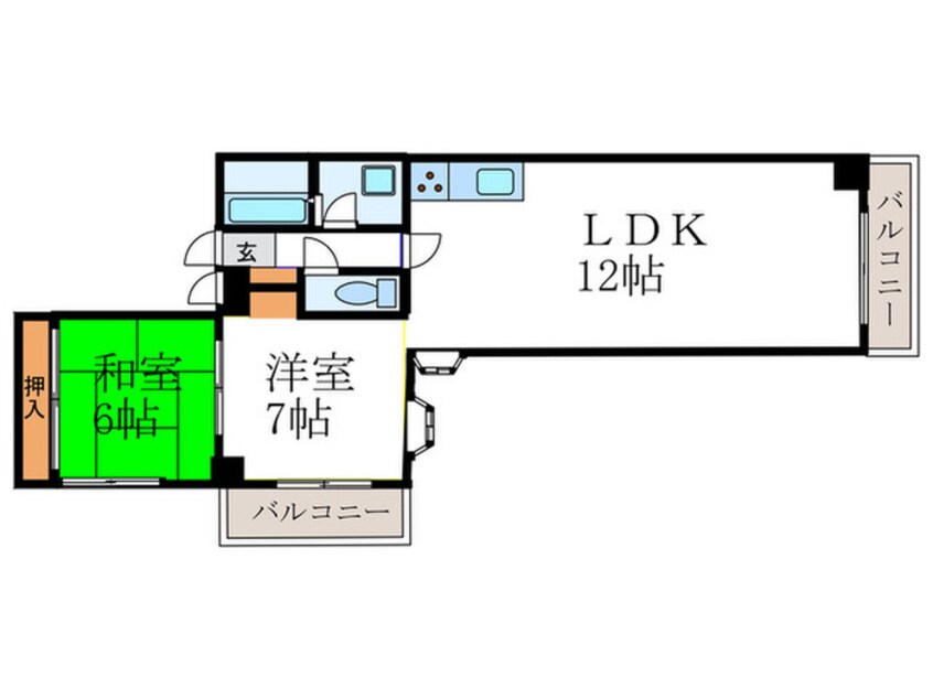 間取図 サンホワイト葛野