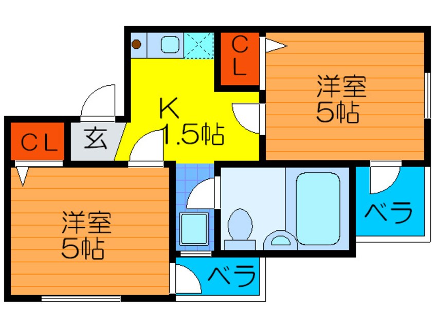 間取図 アイビ－ハイム加島