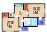 アイビ－ハイム加島 2Kの間取り