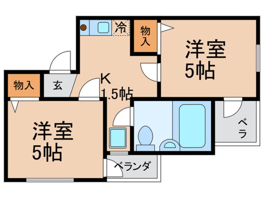 間取図 アイビ－ハイム加島