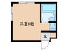 栗生ハイツ 1Rの間取り