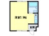 栗生ハイツ 1Rの間取り