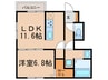Ｄ－ｒｏｏｍ富野Ａ棟 1LDKの間取り