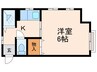 タケシマビル 1Kの間取り