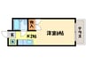 パストラル桂 1Kの間取り