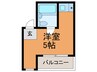 ハイツサニ－サイド 1Rの間取り