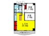 アパルトマン北千里(703) 2LDKの間取り