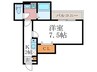 Rolls　Link　修学院 1Kの間取り