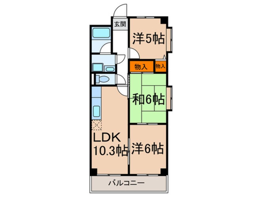 間取図 シャトレンうぐいす