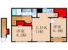 仮)山本町北８丁目アパート 2LDKの間取り