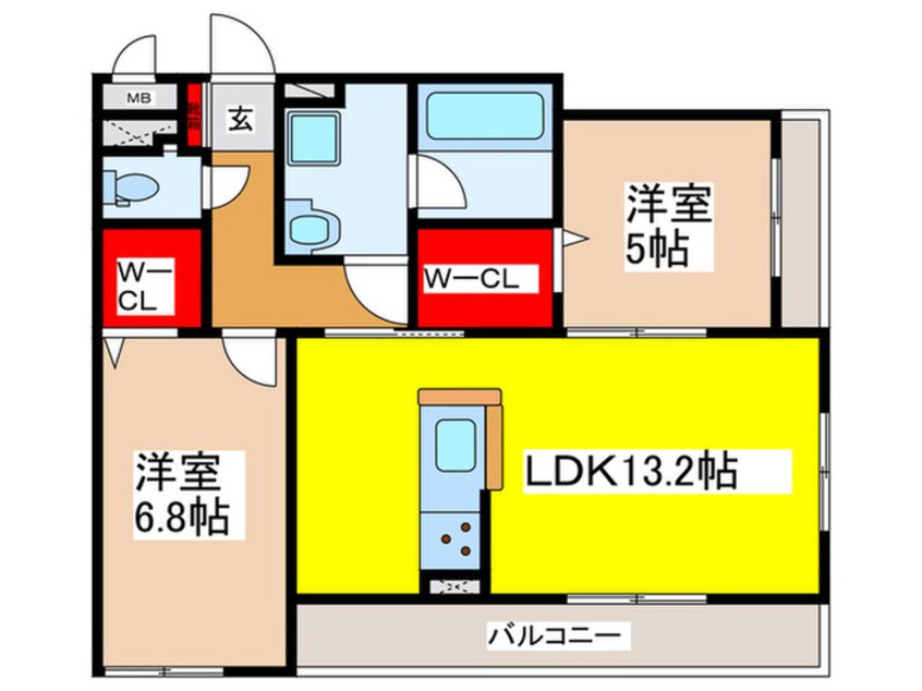 間取図 プレゼンス弥刀A