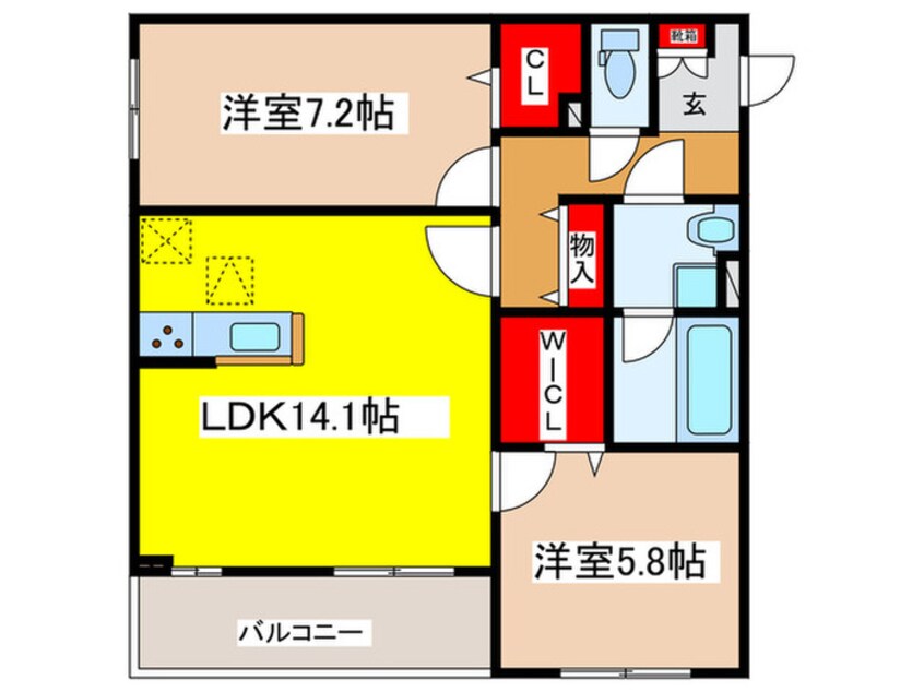 間取図 プレゼンス弥刀A