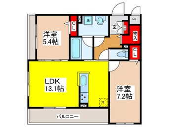 間取図 プレゼンス弥刀A