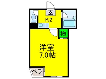 間取図 エスト長居西