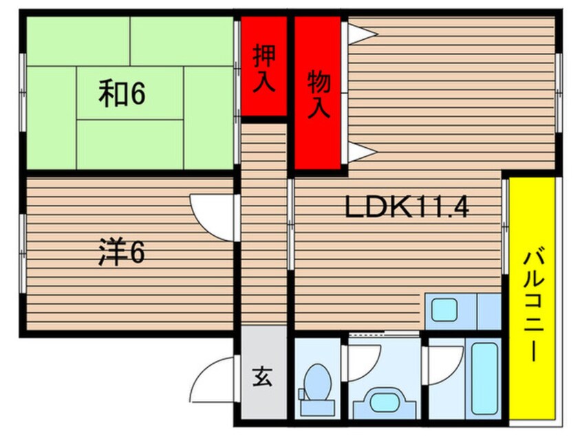 間取図 クローカスハイツ