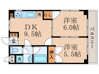 間取図 椥辻シャトー朝日