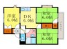 シルキ－ハイツ 3DKの間取り