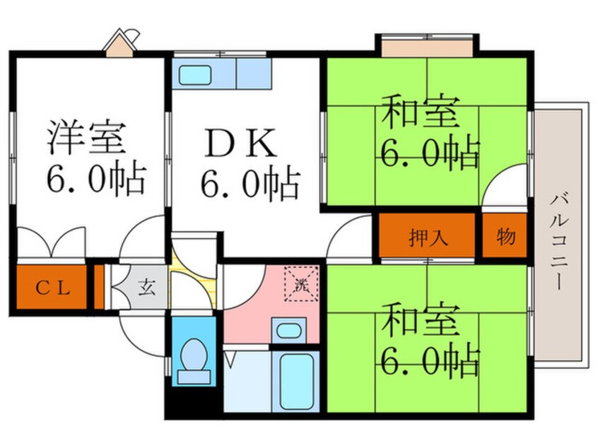 間取図 シルキ－ハイツ