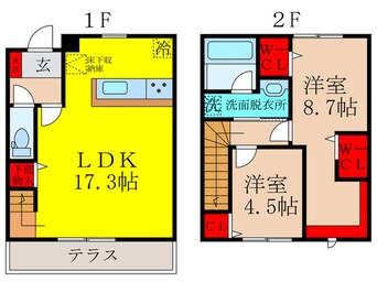 間取図 仮）ウエストフィールド１３