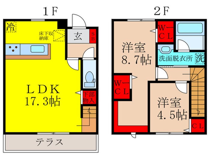 間取り図 仮）ウエストフィールド１３