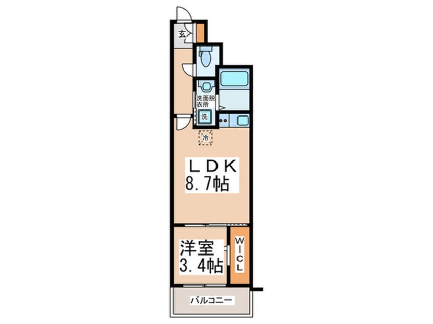 間取図 セレニテ堺筋本町プリエ