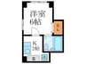 下鴨松柏 1Kの間取り