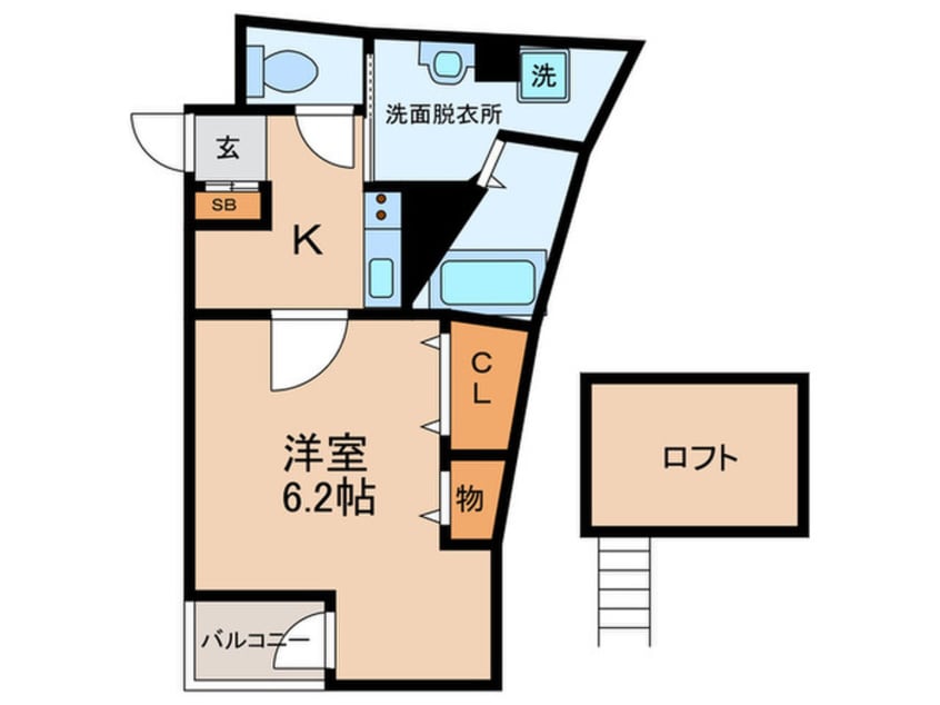 間取図 ＤＯ　ｋｉｔａｔａｎａｂｅ