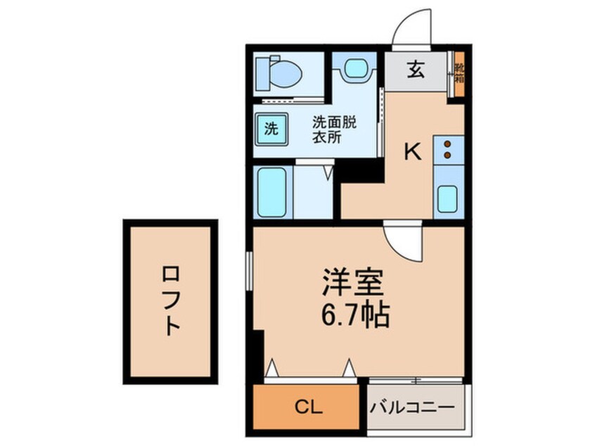 間取図 ＤＯ　ｋｉｔａｔａｎａｂｅ
